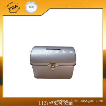 Coin Tin Box with Arch Lid